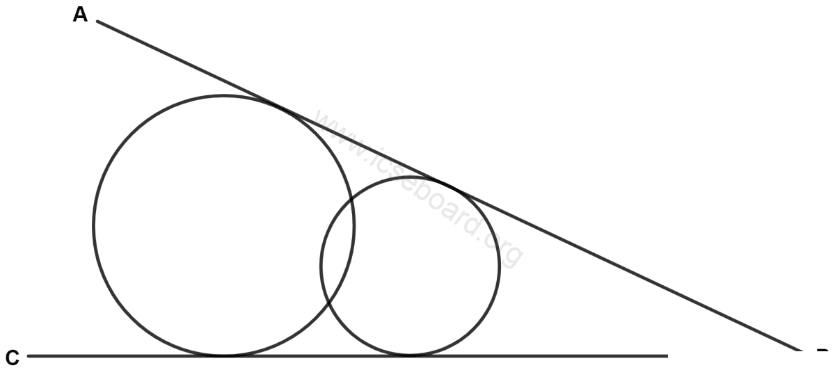 The locus of the centers of all circles, which are tangents to the arms AB and BC of angle ABC is : Loci, Concise Mathematics Solutions ICSE Class 10.