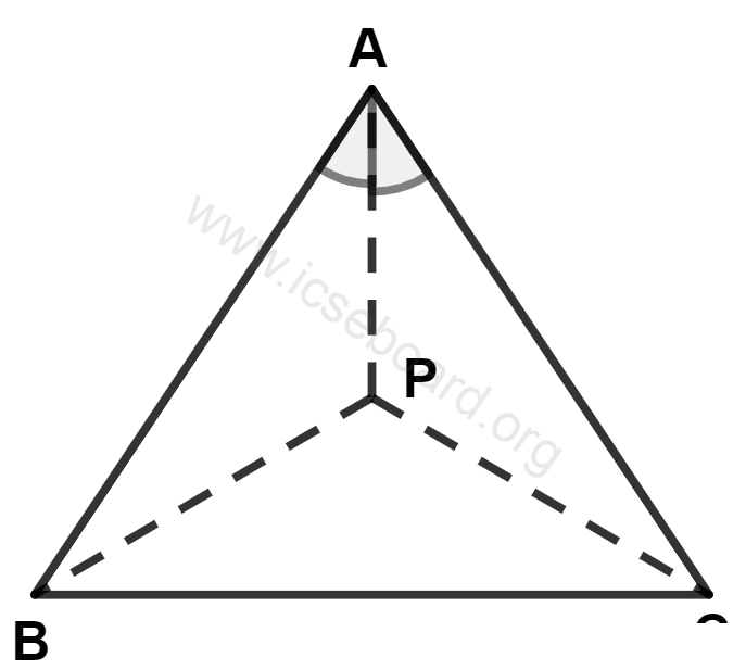 P is a point on bisector of angle A of △ABC. Then: Loci, Concise Mathematics Solutions ICSE Class 10.