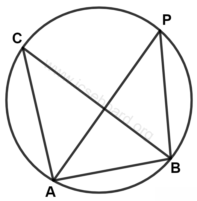 Concise Mathematics Selina Solutions Class 10 ICSE Chapter 17 Circles 3 In the given figure, O is center of the circle and angle OBA = 50°. The angle P is : Circles, Concise Mathematics Solutions ICSE Class 10.
