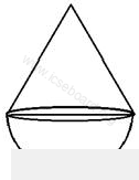 A cone of height 15 cm and diameter 7 cm is mounted on a hemisphere of same diameter. Determine the volume of the solid thus formed. Cylinder, Cone, Sphere, Concise Mathematics Solutions ICSE Class 10.
