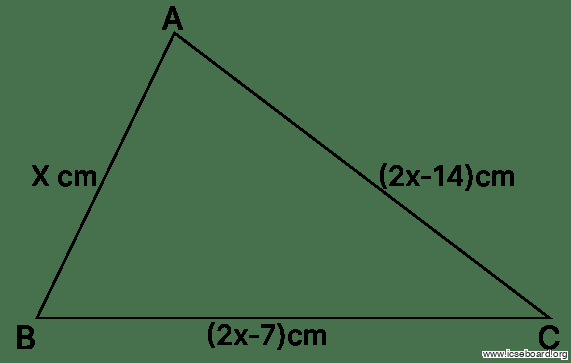 Concise Mathematics Selina Solutions Class 10 ICSE Chapter 4 Linear Inequations (In one variable) 31 A teacher asked to Rohan to draw a triangle with following condition: The longest side of the triangle is 7 cm less than twice the shortest side and third side is 7 cm shorter than longest side. The perimeter of the triangle is atleast 84 cm. Linear Inequations, Concise Mathematics Solutions ICSE Class 10.