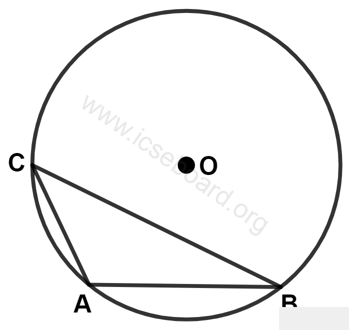 Concise Mathematics Selina Solutions Class 10 ICSE Chapter 17 Circles 85 In the given figure, O is the center of the circle, AB is side of a regular pentagon, then angle ACB is equal to : Circles, Concise Mathematics Solutions ICSE Class 10.