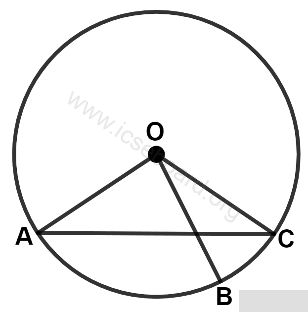 Concise Mathematics Selina Solutions Class 10 ICSE Chapter 17 Circles 108 Arcs AB and BC are of lengths in the ratio 11 : 4 and O is center of the circle. If angle BOC = 32°, the angle AOB is : Circles, Concise Mathematics Solutions ICSE Class 10.