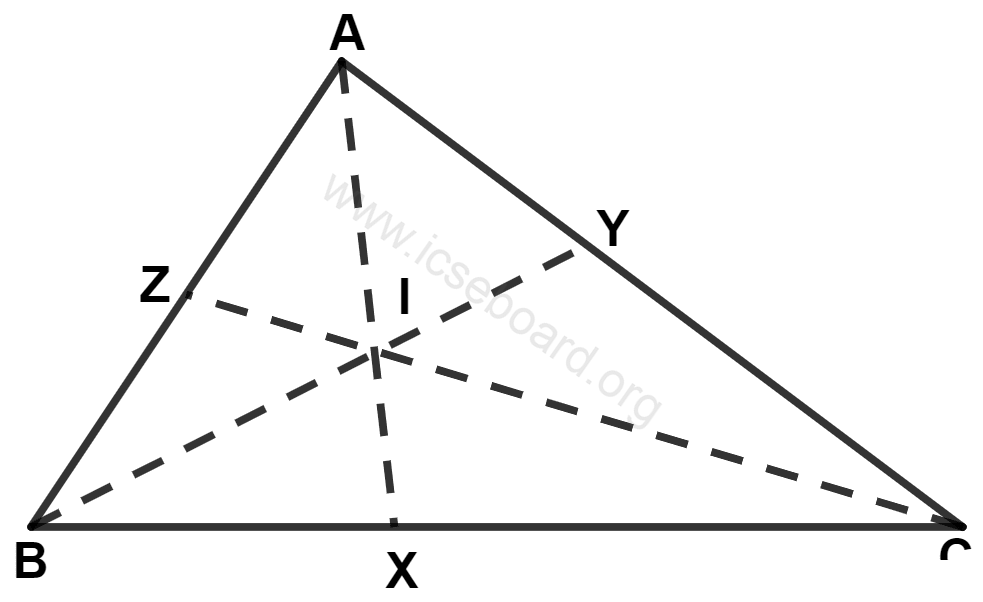 A point is equidistant from the sides of an obtuse angle triangle. The point is called : Loci, Concise Mathematics Solutions ICSE Class 10.