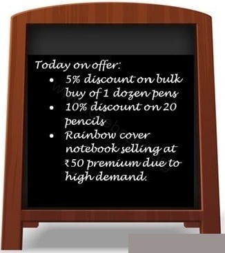 On seeing the below display board outside Pearl Stationary Shop, Chetan enters the shop to buy the following items: Maths Competency Focused Practice Questions Class 10 Solutions.