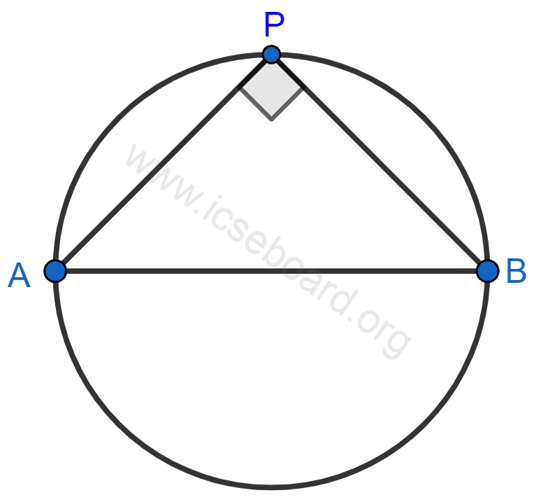 Describe the locus of a point P, so that AB^2 = AP^2 + BP^2 where A and B are two fixed points. Loci, Concise Mathematics Solutions ICSE Class 10.