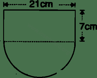 The given figure shows the cross-section of a water channel consisting of a rectangle and a semi-circle. Assuming that the channel is always full, find the volume of water discharged through it in one minute if water is flowing at the rate of 20 cm per second. Give your answer in cubic meters correct to one place of decimal. Cylinder, Cone, Sphere, Concise Mathematics Solutions ICSE Class 10.