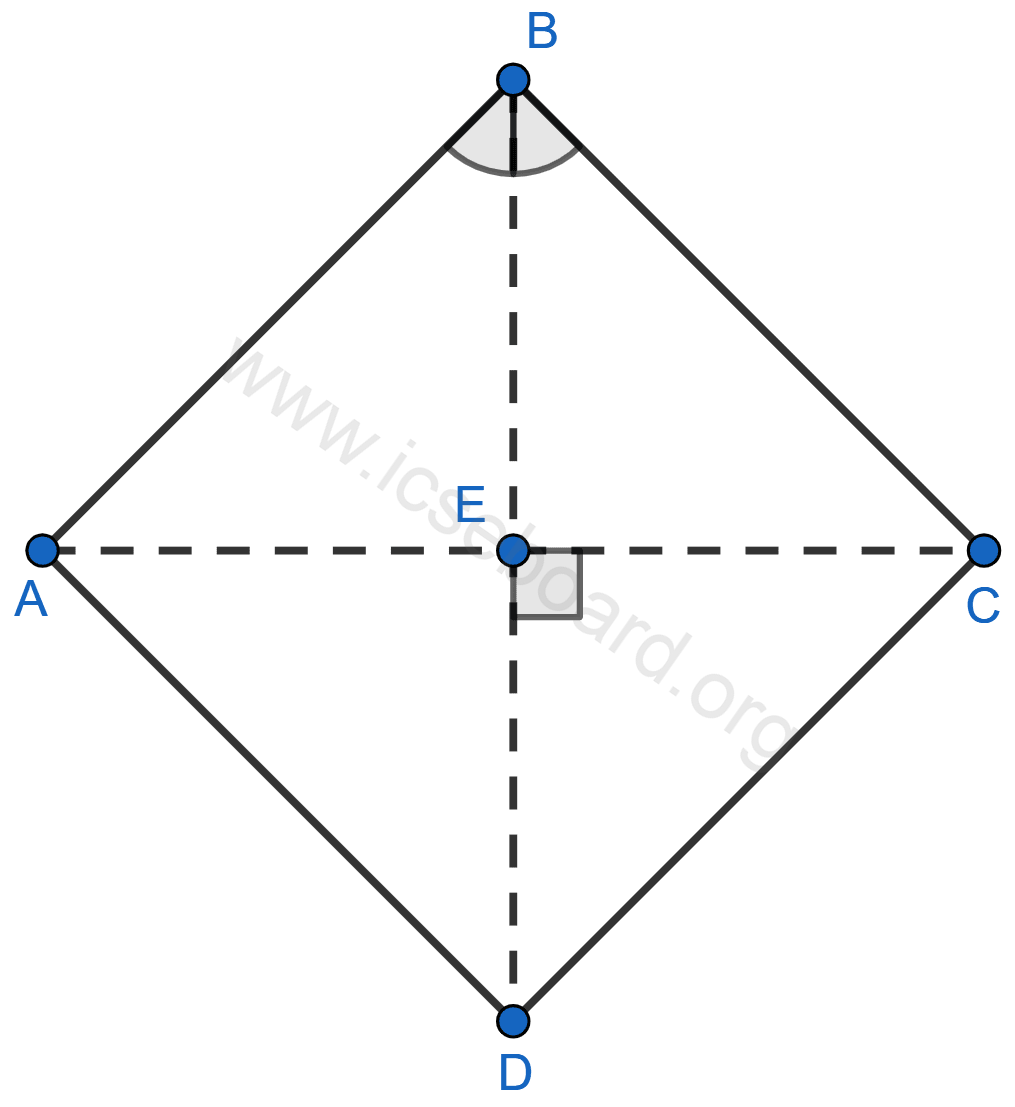 Describe the locus of a point in rhombus ABCD, so that it is equidistant from B and D. Loci, Concise Mathematics Solutions ICSE Class 10.
