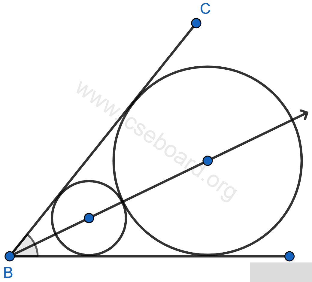 Describe the locus of the centers of all circles that are tangent to both the arms of a given angle. Loci, Concise Mathematics Solutions ICSE Class 10.