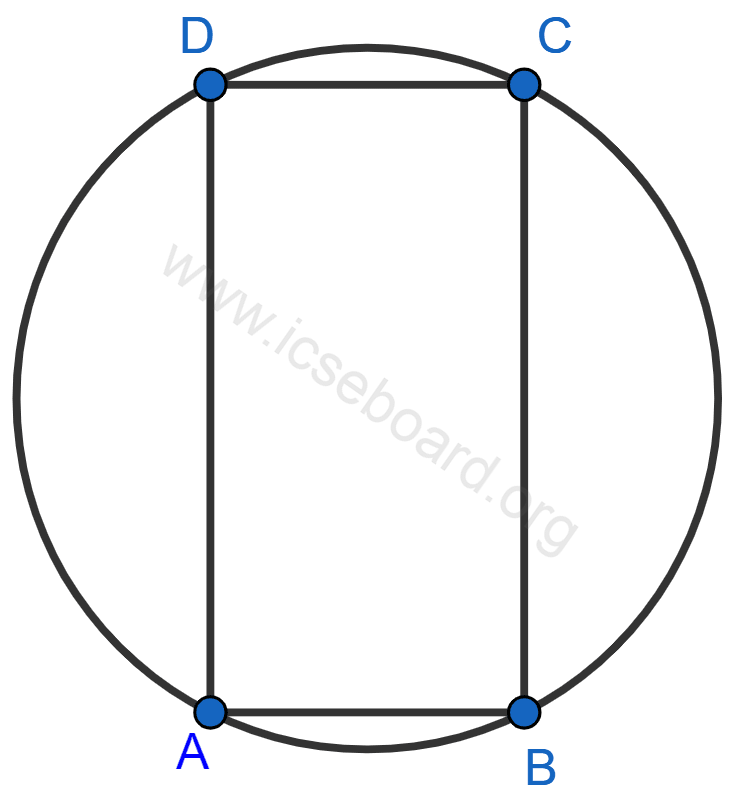 Concise Mathematics Selina Solutions Class 10 ICSE Chapter 17 Circles 52 Prove that the parallelogram, inscribed in a circle, is a rectangle. Circles, Concise Mathematics Solutions ICSE Class 10.
