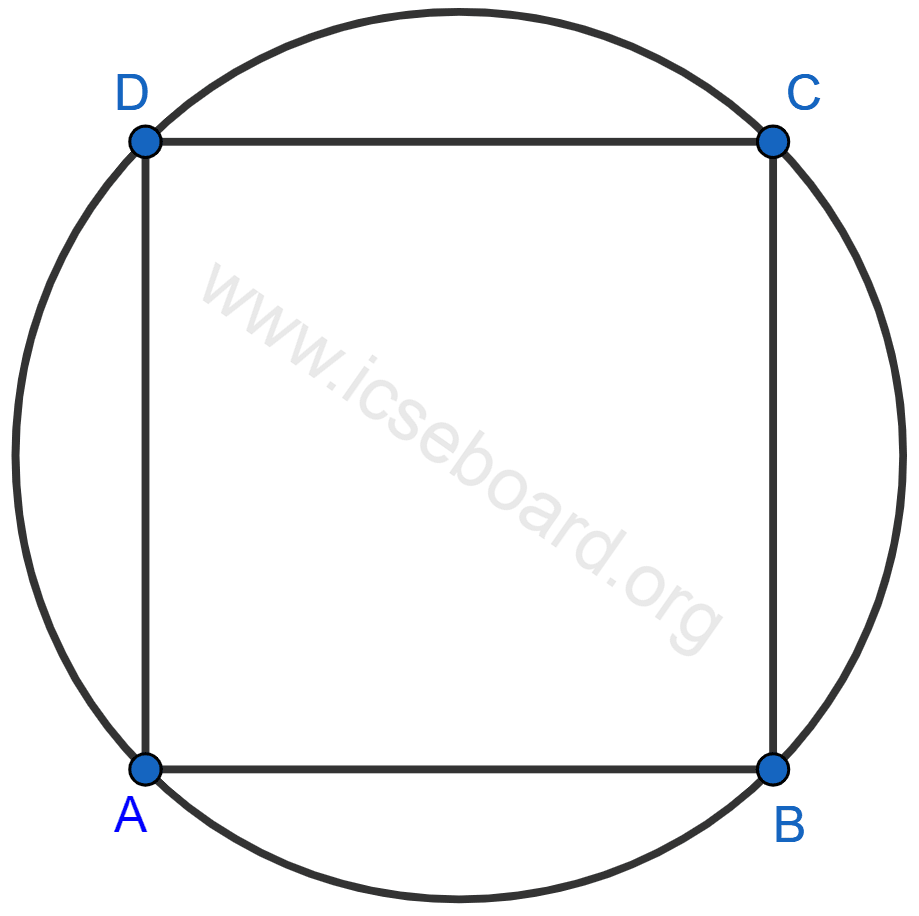 Concise Mathematics Selina Solutions Class 10 ICSE Chapter 17 Circles 53 Prove that the rhombus, inscribed in a circle, is a square. Circles, Concise Mathematics Solutions ICSE Class 10.