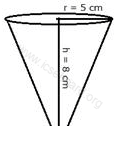 A vessel is in the form of an inverted cone. Its height is 8 cm and the radius of the top which is open is 5 cm. It is filled with water up to the rim. When lead shots, each of which is a sphere of radius 0.5 cm, are dropped into the vessel, one-fourth of the water flows out. Find the number of lead shots dropped in the vessel. Cylinder, Cone, Sphere, Concise Mathematics Solutions ICSE Class 10.